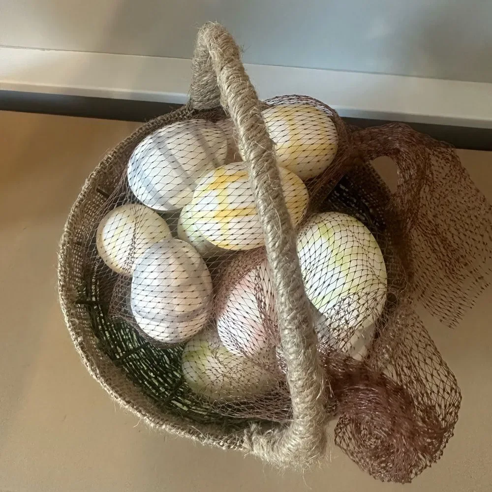 Pier 1 Easter Basket & Faux Easter Eggs